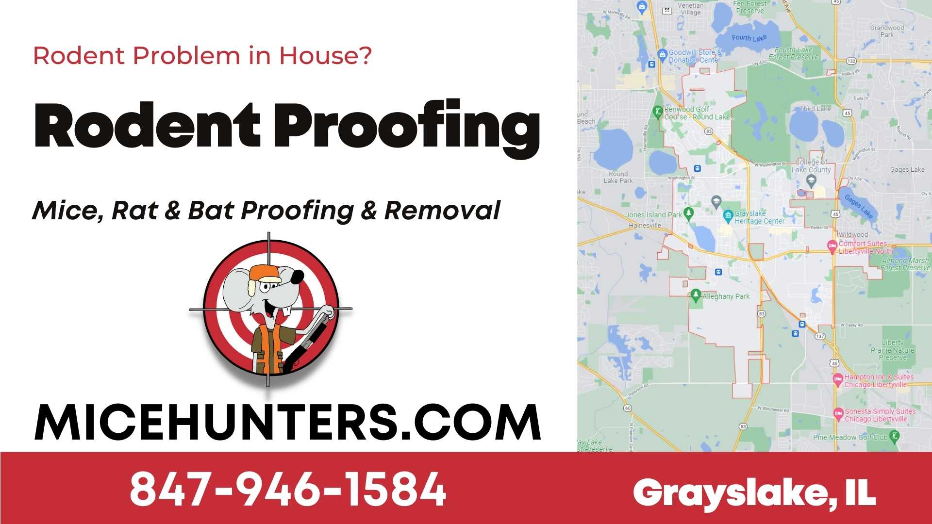 Grayslake Rodent and Mice Proofing Exterminator near me