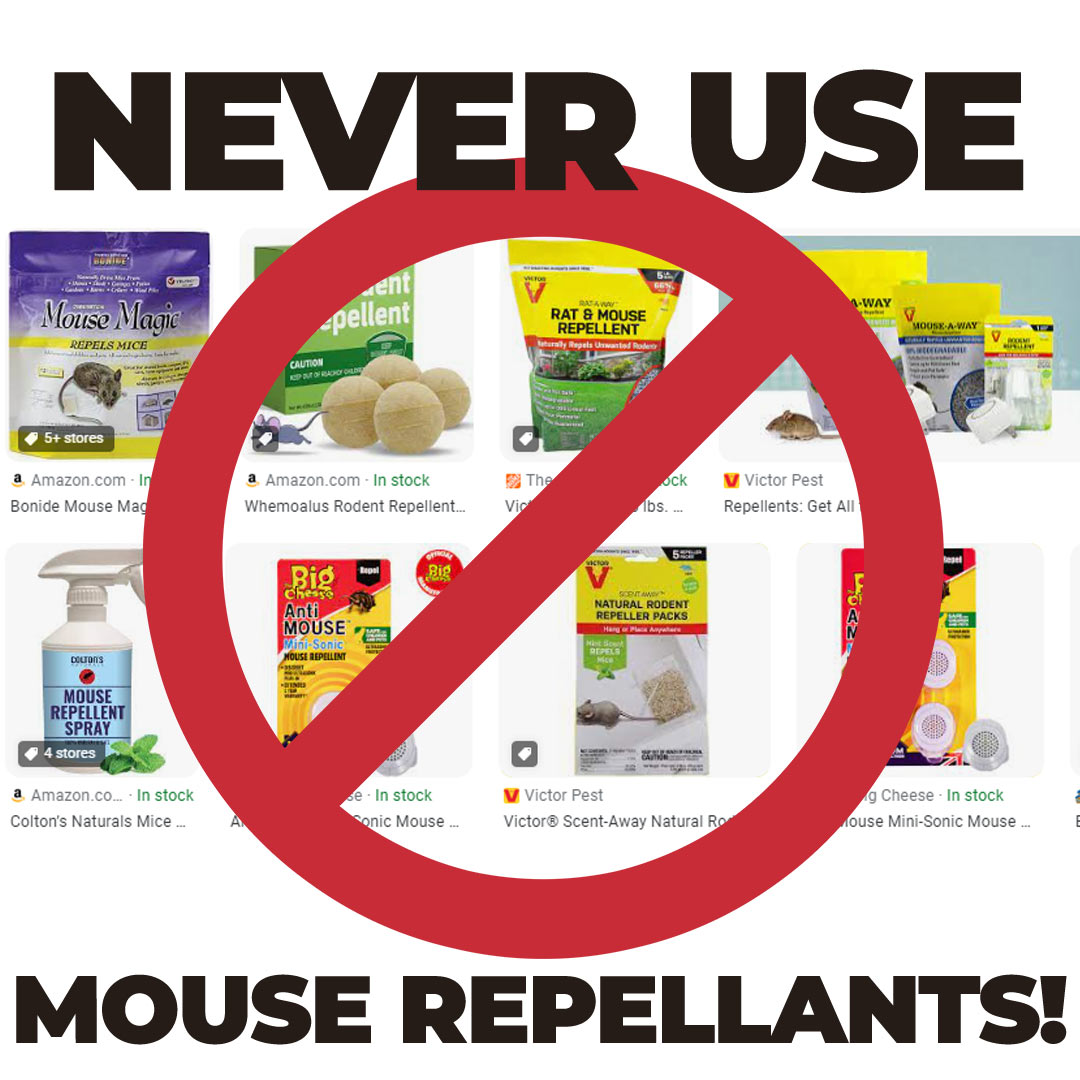 MOUSE REPELLANTS DO NOT WORK